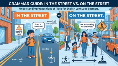 In the Street vs On the Street