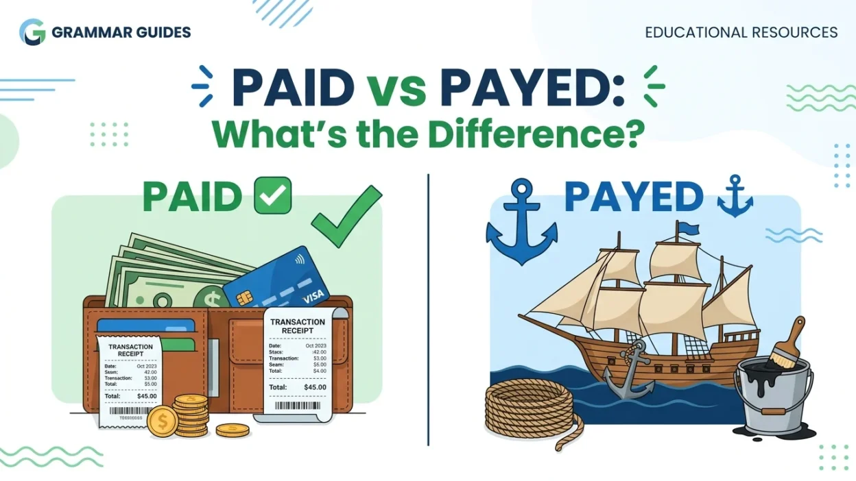 Paid vs Payed