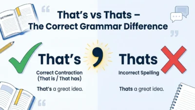 That’s vs Thats