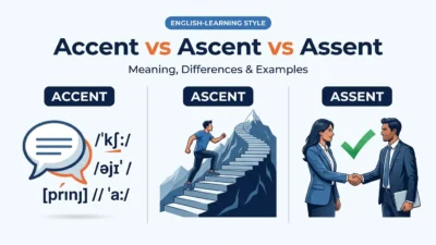 Accent vs Ascent vs Assent