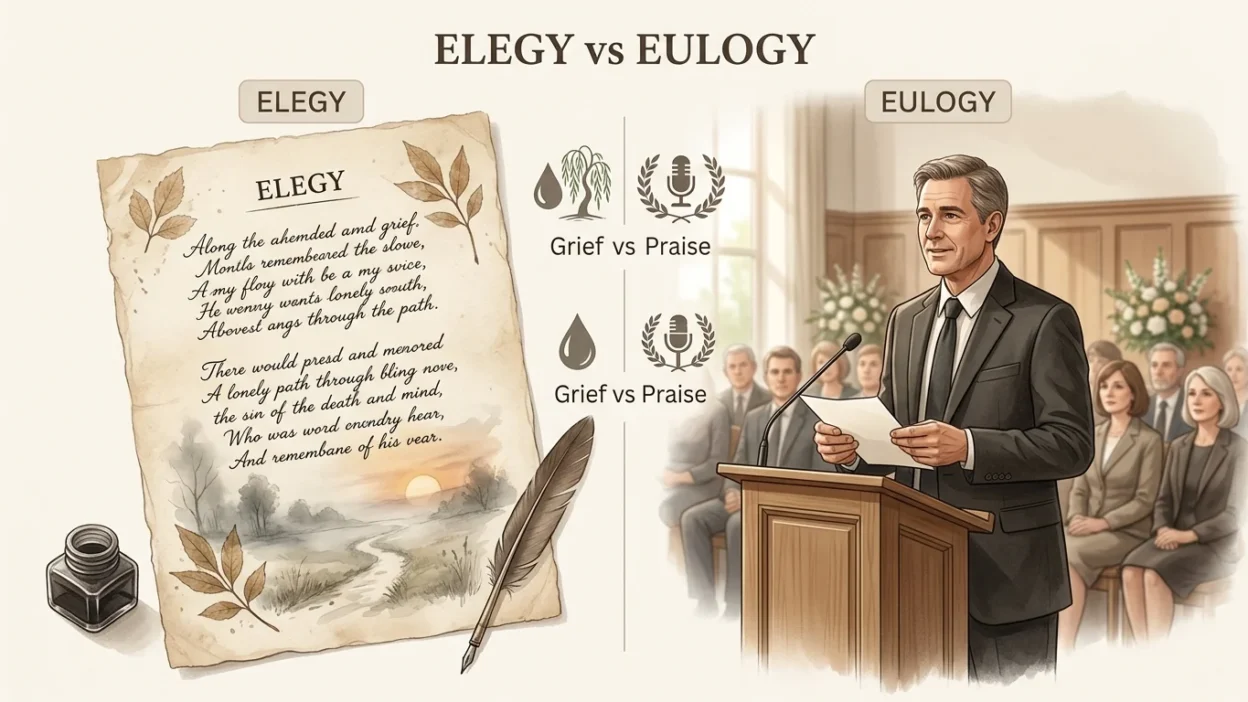 Elegy vs Eulogy