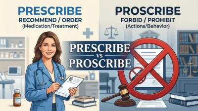 Prescribe vs Proscribe