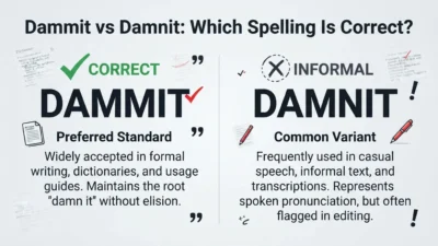 Dammit vs Damnit
