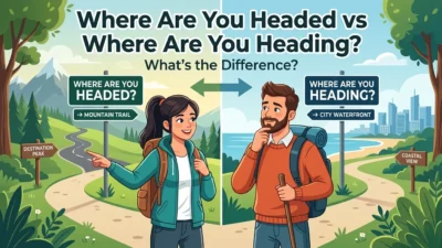 Where Are You Headed vs Where Are You Heading
