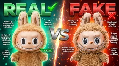 Real vs Fake Labubu